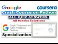 Crash Course on Python All Quiz Assignment Answers Coursera Google
