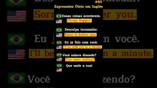 Frases curtas em Inglês com tradução. Learn Phrases in English with translation. Short#05.