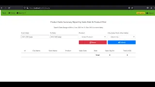 Multiple filter date range search pivot report PHP SQL with source code