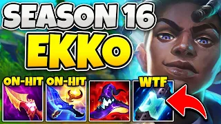 WTF THIS ON HIT EKKO BUILD DOES HOW MUCH DAMAGE BROKEN SEASON 16 BUILD