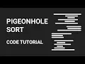 Pigeonhole Sort Sorting Algorithm