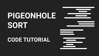 Pigeonhole Sort Sorting Algorithm