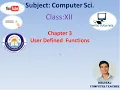 Class XII Chapter 3 Topic What are various Components of a Function