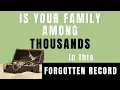 Are your early ancestors among THOUSANDS in this FORGOTTEN record?