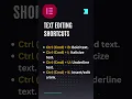Useful Elementor Keyboard Shortcuts WordPress tips and tricks