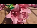 Easy Origami Lily Tutorial Paper Lily Bouquet detailed ver