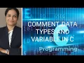C programming for beginners Comment variable data types and printf statement
