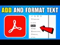 How To Add And Format Text In PDFs With Adobe Acrobat 2026 Complete Guide