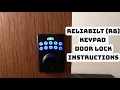 How to Reprogram and Use RELIABILT RB Keypad Door Lock