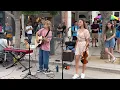 Crowd STOPS for AMAZING Street Performance | Stand By Me - Karolina Protsenko & Oscar Stembridge