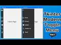 Python Tkinter Modern GUI Switch Pages with Animated Sidebar Menu Part 1