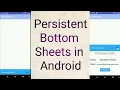 Implement Persistent Bottom Sheet in Android