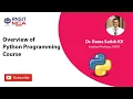 02 Sept 2020 - Overview of Programming with Python course 18MCA32