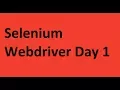 Selenium WebDriver Day 1
