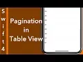Pagination for Table View Swift 4 Xcode 9 0