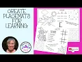 Create Placemats for Learning