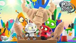Rob’s Giant Rocket Balance Challenge! 🚀 | Rob the Robot | Science and Nature Cartoons For Kids