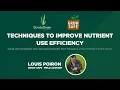Webinar Techniques to Improve Nutrient Use Efficiency
