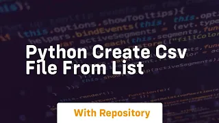 python create csv file from list