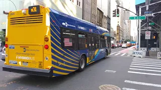 MTA Yorkville bound 2021 Novabus LFS Hybrid Smartbus 9626 on the M31