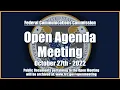 Open Commission Meeting - October 2022