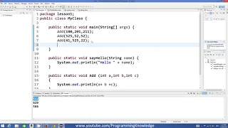Java Tutorial For Beginners 17 Parameter passing and Returning a Value from a Method