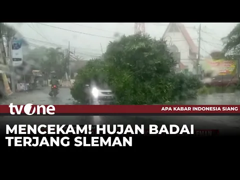 Pohon Tumbang & Atap Rumah Terbang, Hujan Deras Disertai Angin Kencnag Terpa Sleman