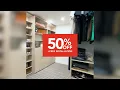 This Labor Day 50 of Closet World custom closets and home storage