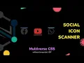 Tutorial Social Icon Hover with Scan Effect Multiverse CSS without Javascript GIF SUNNY