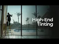 High-End Residential Window Tinting on Large Flat Glass