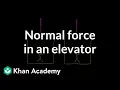 Normal force in an elevator Forces and Newton s laws of motion Physics Khan Academy