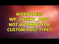Wordpress wp - insert
