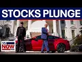 Download Lagu Elon Musk Tesla stocks plunge amid feud, Trump to sell his Tesla