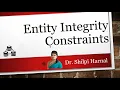 Lecture 6 Entity Integrity Constraints Not Null constraint Unique Default and Check constraint