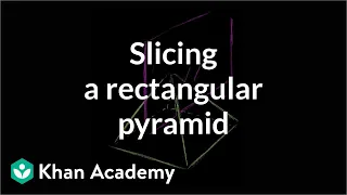 Slice a rectangular pyramid Perimeter area and volume Geometry Khan Academy