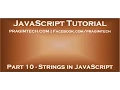 Strings in JavaScript