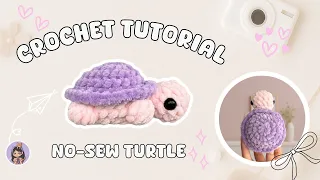 How to crochet NO-SEW turtle step-by-step no sped up tutorial l My universe