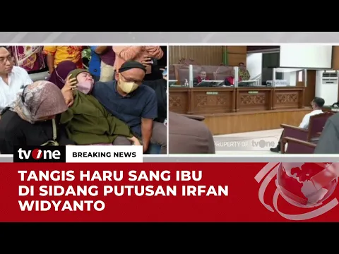 Tangis Ibunda Irfan Widyanto Pecah Usai Hakim Bacakan Vonis