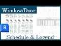 Window and door Schedule in Revit Legend Creation Quantity Takeoff