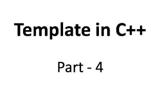 Class Template Practice Program in C Part 4