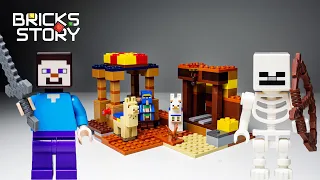 Lego 2021 Set Review. Lego Minecraft 21167 The Trading Post Speed Build