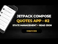 Jetpack Compose - Quotes App State Management Screen Design CheezyCode Hindi