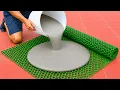 Unbelievable Result Pour Cement into a Plastic Mesh and Create an Amazing Masterpiece