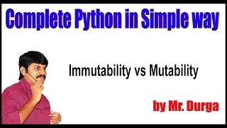 Fundamental Data Types Immutability vs Mutability by Durga Sir