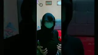 hijab hitam full remas2 tt