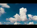 Beautiful Deep Blue Sky with White Clouds Timelapse Stock Footage 4K
