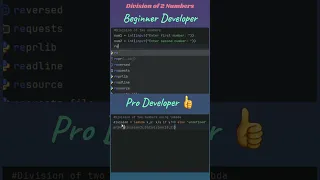 Python Trick Divide 2 Numbers in Seconds Division of 2 numbers using python