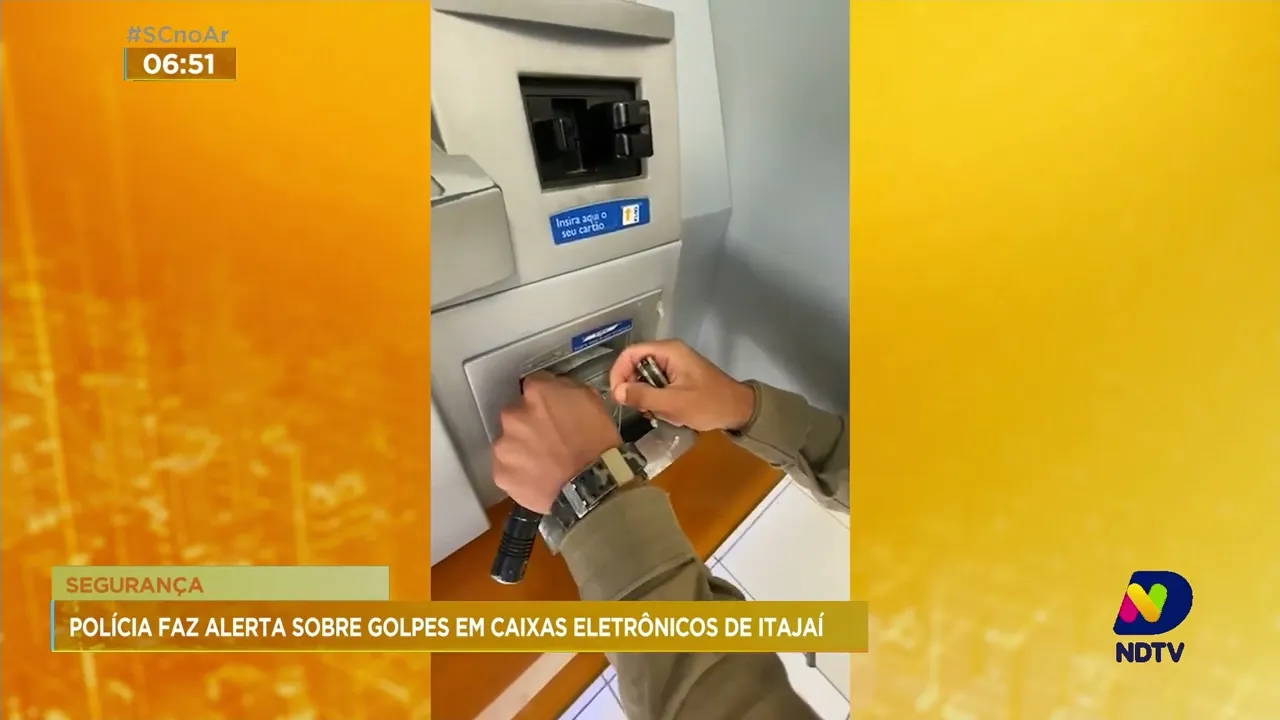 PMSC faz alerta sobre golpes nos caixas eletrônicos de agências bancárias de Itajaí