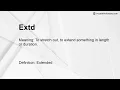 Extd Meaning
