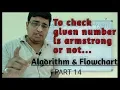Algorithm to check given number is armstrong or not Algorithm Flowchart PART 14